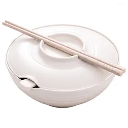 Kommen Instant Noodle Bowl Japanse Ramen Rijst Huishoudelijke Choptick Lepel Stijl Bamboe Keuken