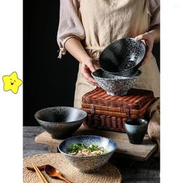 Schüsseln, japanische Keramikschüssel, Haushalt, große Ramen-Reissuppe, kreatives Teller-Geschirr-Set, kommerzieller Hut