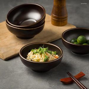 Bols japonais en céramique rétro riz bol nouilles soupe personnalisée maison simple crée de vaisselle dans un petit bol.