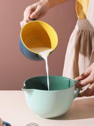Kommen Japans keramiek Het mengkom vasthouden huishouden ei met handgreep micro-golf oven gebakken beslag scherpe mond