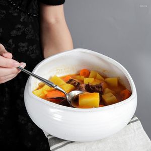 Bols Bol À Soupe Japonais En Céramique Grand Dessert Salade Vaisselle Vintage Peu Profond