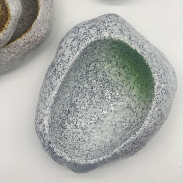 Cuencos Cuenco de piedra japonés Vajilla de cerámica creativa Salmón Sashimi Hecho Personalizado Qiancai Barbacoa Tienda Lindo