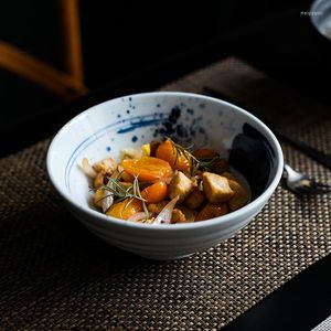 Bols Style Japonais Bol En Céramique Ménage Grand Ramen Restaurant Soupe Créative Rétro Nouilles