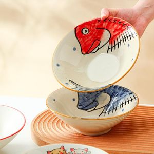 Bols bol de nouilles Ramen en céramique de style japonais grand créatif vaisselle de boeuf Ajisen chapeau Commercial vaisselle de maison
