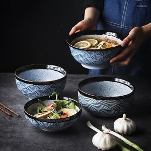 Bols Style japonais bol de riz en céramique salade Ramen soupe de nouilles Restaurant assiette à Steak cuisine vaisselle service à domicile