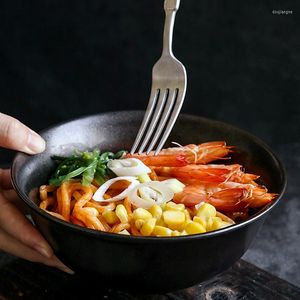 Bols de style japonais créatif en céramique rétro four devient ménage grand bol à soupe riz ramen salade non