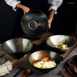 Kommen Japanse Stijl Ramen Rijst Noedels Soepkom Keramische Bamboe Hoed 7/8/9 Inch Huishoudelijke Servies Kleur glazuur Art ZH611