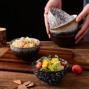 Cuencos Mayorista japonés Tazones de sopa de cerámica pequeños Tazón de postre para el hogar Vajilla retro Tazón de arroz al por mayor