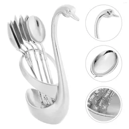 Bols Knife Fork Service Storage Holder Dingelware Rack Swan Swan Dessert Cutlery Combinaison