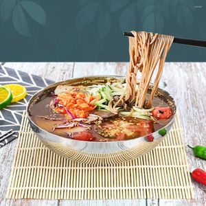 Bols bol de nouilles froides de style coréen en acier inoxydable salade soupe riz Ramen cuisine vaisselle conteneur