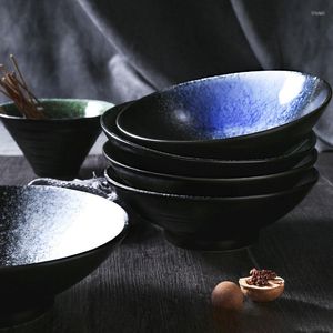 Cuencos LingAo horno cambiado Pomelo Bowl venta al por mayor Ramen cerámica glaseado carne fideos Malatang tienda comercial puede ser