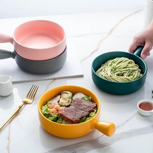 Bols Belle Cuisson Bol De Riz Style Scandinave Avec Poignée Vaisselle Soupe Salade De Nouilles