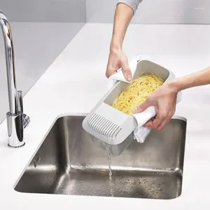 Bols Boîte de cuisson à micro-ondes Accessoires de cuisine de haute qualité Conteneur de stockage Cuiseur à pâtes multifonctionnel avec tamis