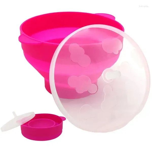 Bols Micro-ondes Popcorn Bol Silicone Soufflé Maïs Pot Portable Petit Couvercle De Fleur Conteneur Film Nuit Snack Navire Pour La Maison Et Les Voyages