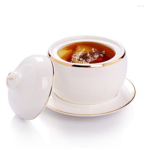 Kommen mini keramische vogelnest stoofpot voering dessert kleine tureen bot china stoom over waterstoofpot