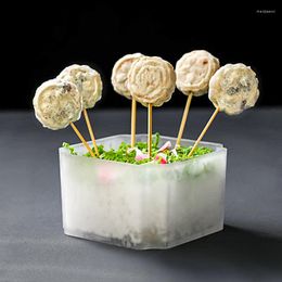 Bols moderne acrylique bol poncé à la main décor après-midi thé créatif Dessert maison bureau petit déjeuner plateau à lait accessoires de cuisine