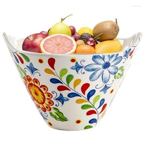 Kommen Moderne fruitschaal Opvouwbare lunchbox Salade Noodle Servies Bestek Porselein voor keuken Decoratief
