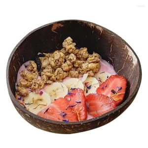 Kommen Natuurlijke Kokoskom Set Houten Fruitborden Noodle Rijst Handwerk Art Vintage Type Decor Keuken Servies