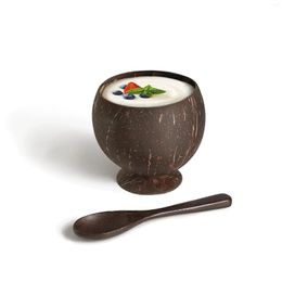 Kommen natuurlijke multifunctionele salade fruit melkthee kokosnootkom handgemaakte keuken opslag shell cup