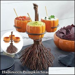 Tazones Party Bowl Favor Suministros Bandejas Halloween Calabaza Snack Stand Candy Holder Basket Plegable Drop Delivery 2021 Ho Packing2010 Dh8Iv