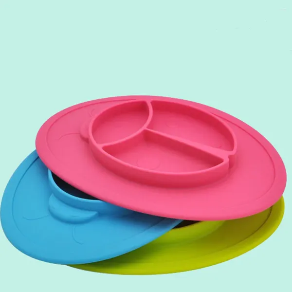 Bols assiette en Silicone léger, plats sûrs, fournitures pour enfants et nourrissons