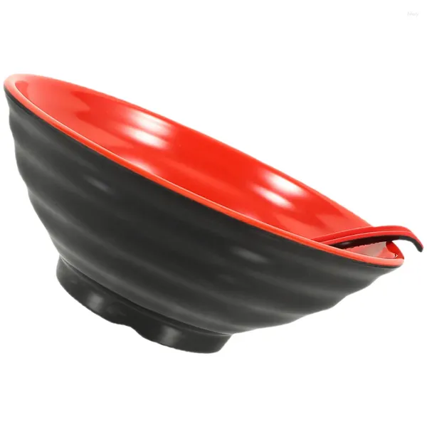 Cuencos Ramen Bowl Set Cocina grande Gancho Cuchara Fideos Microondas Estilo japonés Sopa de melamina