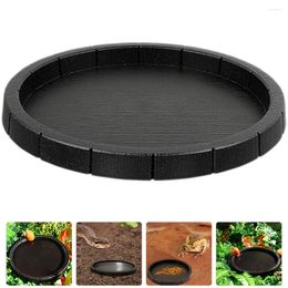 Bols Reptile plat d'eau support en plastique Terrarium bol chenille assiette d'alimentation pour animaux de compagnie Terrariums