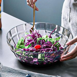 Kommen salade fruit multifunctionele kom milieuvriendelijke plastic snack met grote capaciteit voor thuis