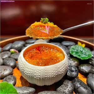 Bols Oursin Sphérique En Céramique Desserts Plats De Forme Irrégulière Ménage Soupe Art Créatif Vaisselle