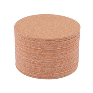 Bols auto-adhésifs en liège en liège tapis de support pour et fournitures (60 pcs round)