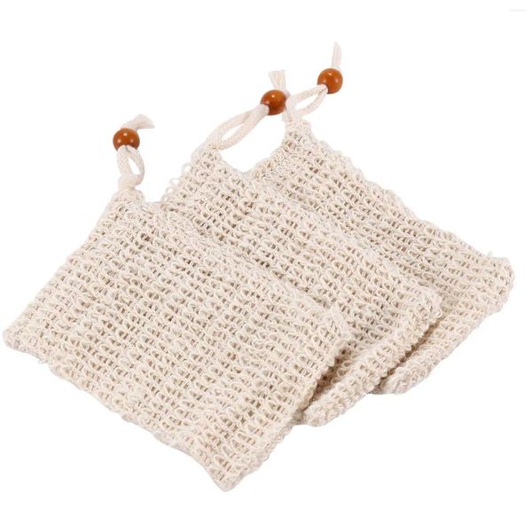 Cuencos ducha baño bolsa de jabón de sisal bolsa de ahorro exfoliante Natural soporte 20 piezas