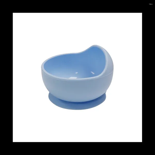 Bols Silicone Bol d'alimentation pour bébé Étanche Apprentissage Aspiration Supplémentaire Bleu