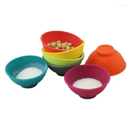 Bols Bol en silicone Multi-Color Cuisine Assaisonnement Bébé Face-Pack Vaisselle à manger Ménage