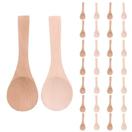 Bols petites cuillères en bois Mini dégustation Condiments sel pour la cuisine cuisson assaisonnement huile café thé sucre 30 pièces