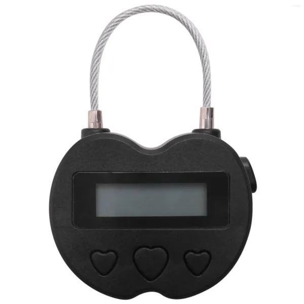 Bols Smart Time Lock Écran LCD USB Rechargeable Temporaire Minuterie Cadenas Voyage Électronique Noir