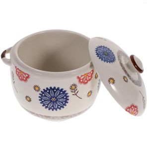 Bols Soupe Tasse Couvercle Dessert Tasses Couvercles Instantané Nouilles Pot Ragoût Cuisinière Cuisine Fournitures Porcelaine Céramique Stock Bébé