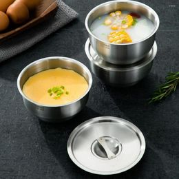 Bols Bol en acier inoxydable Soupe au micro-ondes Sans BPA Ustensiles de cuisine Durable Lave-vaisselle Incassable Oeuf cuit à la vapeur