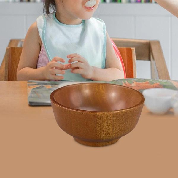 Bols Table Vole pour les nouilles Fruit maison et restaurant Utilisez des contenants de bol en bois durables Supplies de cuisine