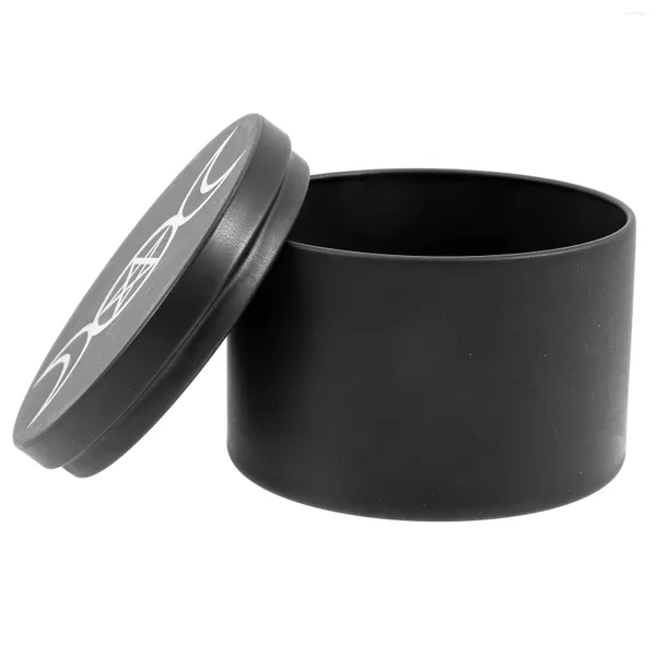 Cuencos Tarro de almacenamiento de té Bote de hojalata Caja de lata de metal Botes Frascos de dulces de café sueltos Mini Patrón de luna Tazas de cocina Frijol