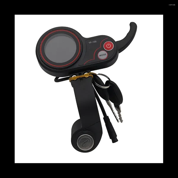 Tazones TF-100 Pantalla LCD Medidor de acelerador Tablero de instrumentos Interruptor de 6 pines con llave de cerradura de puerta eléctrica para scooter KUGOO M4