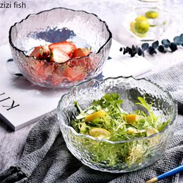 Kommen transparant gradiënt glazen kom dessert fruitplaat salade decoratief huishoudelijk tasje snackbladen soep