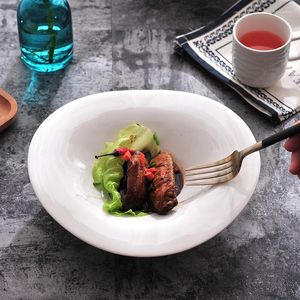 Bols bol occidental Dessert créatif riz en céramique pur blanc coréen soupe de nouilles salade vaisselle