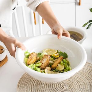 Kommen Wit Soeppan Huishouden Keramiek Dagelijks Servies Japans Westers Gerecht Commercieel Restaurant El Large Noodle Ramen Bowl