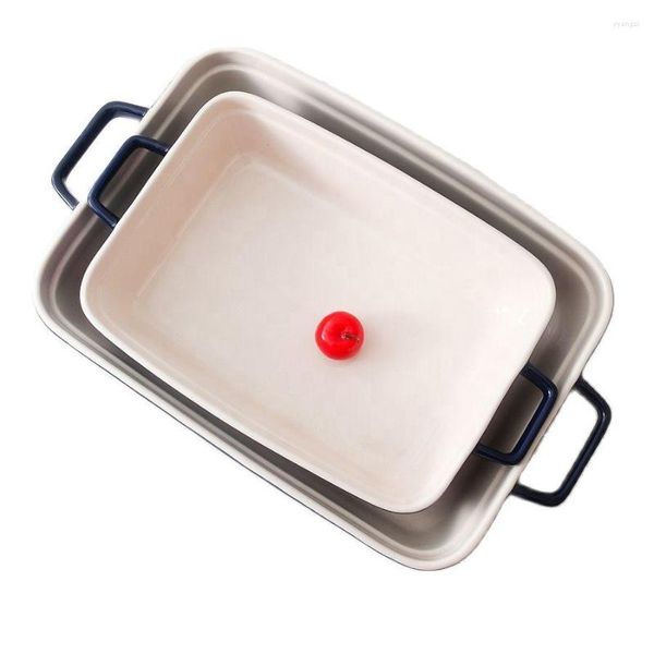 Bols En Gros Ustensiles De Cuisson En Céramique Plat De Cuisson Rectangle Pain Cuire Porcelaine Gâteau Rectangulaire Pan