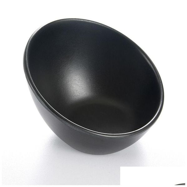 Bols En gros Noir Style Japonais Légumes Crème Glacée Saladier Mélamine Pot Inmitation Porcelaine Vaisselle Fournitures Drop Delive Dhse8