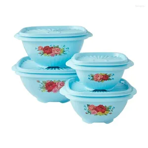 Bols femme-8pc bol ensemble sucré romance gris vajillas de porcelana en bois mélange en plastique ramen tournesol clea