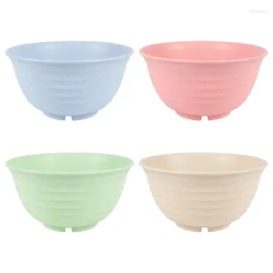 Bowls YO-4Xcereal Set - Cereal ligero y ecológico de paja de trigo para sopa de fideos con frutas y arroz