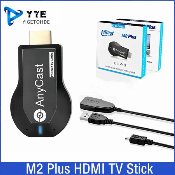 Box 1080p M2 Plus HDMicompatble TV Stick Wifi Pantalla TV Dongle Receptor Anycast DLNA Spare pantalla para iOS Android Miracast AirPlay