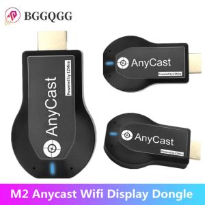 Box 1080p Wireless WiFi Affichage TV Dongle Receiver HDMICOMPATIBLE Stick M2 Plus pour DLNA Miracast pour Anycast pour AirPlay