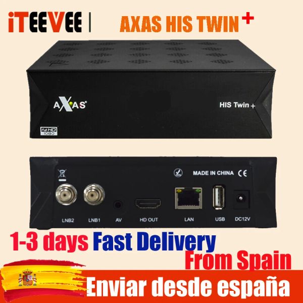 Box 1pc Axas de venta en caliente Su receptor satelital Twin Plus 1080p DVBS2 Wifi Enigma2 Abrir ATV 6.x Linux TV Box vs Zgemma H9 Box